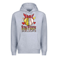 Heather Grey busy raising ballers Premium Hoodie - MaliasSmallBusiness