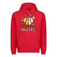 Red busy raising ballers Premium Hoodie - MaliasSmallBusiness