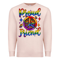 Pale Pink proud friend Premium Sweatshirt - JahusDesignShop
