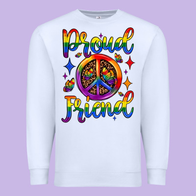Proud Friend Premium Sweatshirt Designed By Jahusdesignshop