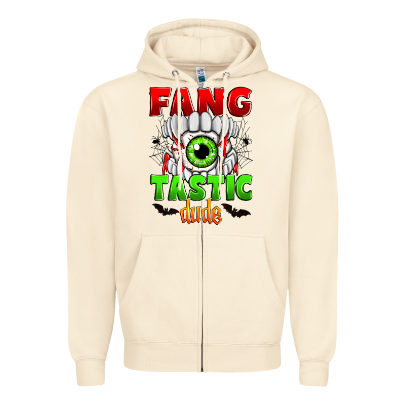 Fang Tastic Dude Zipper Hoodie by Zillion Design Studio | Teevron