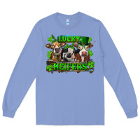 Colony Blue St Patricks Day Lucky Heifers Long Sleeve Tee - RanaPortraitStore
