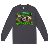 Smoke St Patricks Day Lucky Heifers Long Sleeve Tee - RanaPortraitStore