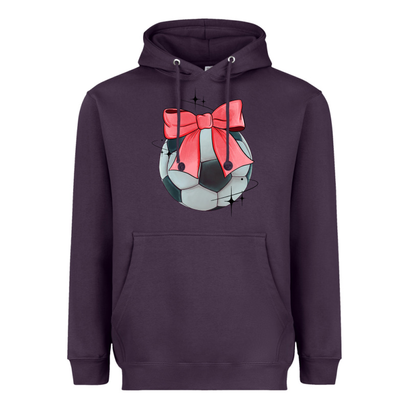 Coquette Soccer Bow Heavyweight Hoodie by JahusDesignShop | Teevron
