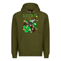 Army Green lucky cowboy Premium Hoodie - MaliasSmallBusiness