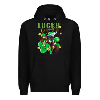 Black lucky cowboy Premium Hoodie - MaliasSmallBusiness