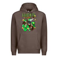 Coffee lucky cowboy Premium Hoodie - MaliasSmallBusiness