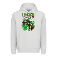 Dove Grey lucky cowboy Premium Hoodie - MaliasSmallBusiness