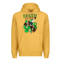 Mustard lucky cowboy Premium Hoodie - MaliasSmallBusiness