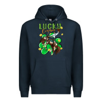 Navy lucky cowboy Premium Hoodie - MaliasSmallBusiness