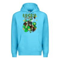 Ocean Blue lucky cowboy Premium Hoodie - MaliasSmallBusiness