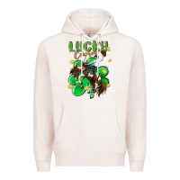 Pale Pink lucky cowboy Premium Hoodie - MaliasSmallBusiness