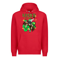 Red lucky cowboy Premium Hoodie - MaliasSmallBusiness