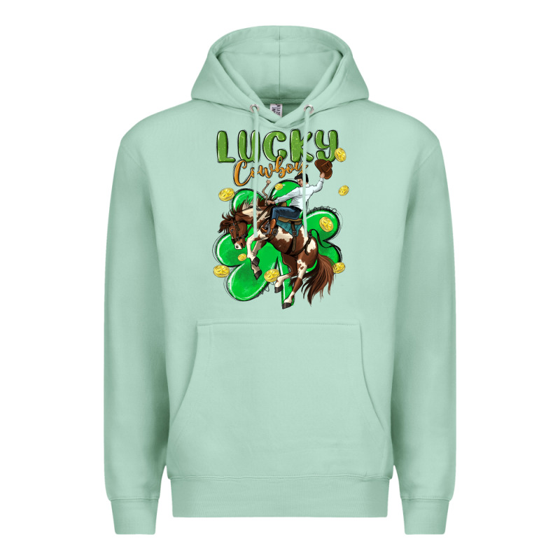 Lucky Cowboy Premium Hoodie by MaliasSmallBusiness | Teevron