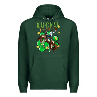 Sports Green lucky cowboy Premium Hoodie - MaliasSmallBusiness