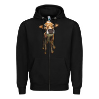 Black heifer cow Zipper Hoodie - RanaPortraitStore