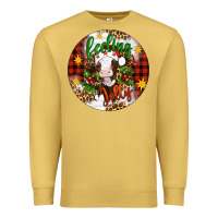 Antique Gold Christmas feeling jolly cow ornament Premium Sweatshirt - Artiststas