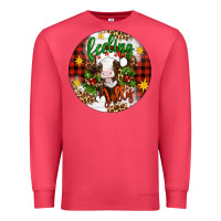 Cardinal Christmas feeling jolly cow ornament Premium Sweatshirt - Artiststas