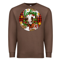 Chestnut Christmas feeling jolly cow ornament Premium Sweatshirt - Artiststas