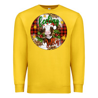 Lemon Christmas feeling jolly cow ornament Premium Sweatshirt - Artiststas