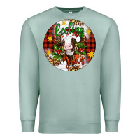 Seafoam Christmas feeling jolly cow ornament Premium Sweatshirt - Artiststas