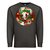 Smoke Christmas feeling jolly cow ornament Premium Sweatshirt - Artiststas