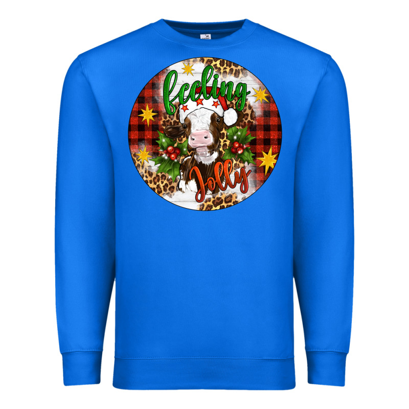 Christmas Feeling Jolly Cow Ornament Premium Sweatshirt by Artiststas | Teevron