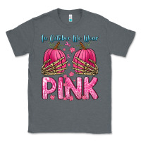 Charcoal Heather in october we wear pink Classic Tee - Zillion Design Studio