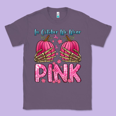 In October We Wear Pink Classic Tee Designed By Zillion Design Studio