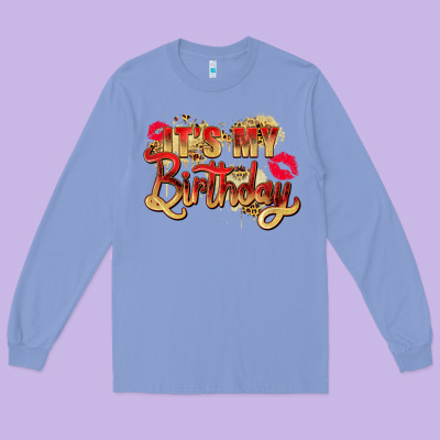 It's My Birthday Long Sleeve Tee Designed By Zillion Design Studio