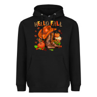 Black hello fall pumpkins  cowgirl  and roses Heavyweight Hoodie - AdoDesignShop