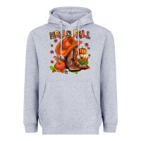 Heather Grey hello fall pumpkins  cowgirl  and roses Heavyweight Hoodie - AdoDesignShop