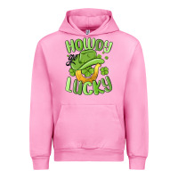 Fuchsia Pink howdy go lucky st patrics day Urban Hoodie - MaliasSmallBusiness