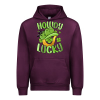 Mauve Wine howdy go lucky st patrics day Urban Hoodie - MaliasSmallBusiness