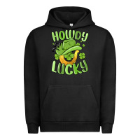 Pigment Black howdy go lucky st patrics day Urban Hoodie - MaliasSmallBusiness