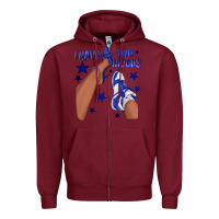 Burgundy I Have Two Moods Royal Blue Sneakers Afro Girl Zipper Hoodie - texasbilliewilder