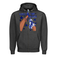 Charcoal Heather I Have Two Moods Royal Blue Sneakers Afro Girl Zipper Hoodie - texasbilliewilder