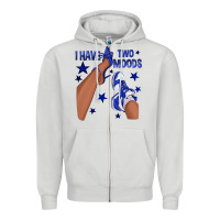 Dove Grey I Have Two Moods Royal Blue Sneakers Afro Girl Zipper Hoodie - texasbilliewilder