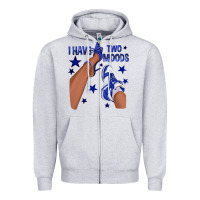 Heather Grey I Have Two Moods Royal Blue Sneakers Afro Girl Zipper Hoodie - texasbilliewilder