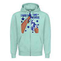 I Have Two Moods Royal Blue Sneakers Afro Girl Zipper Hoodie | Teevron