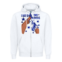 White I Have Two Moods Royal Blue Sneakers Afro Girl Zipper Hoodie - texasbilliewilder