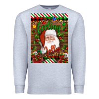 Heather Grey Christmas Feeling Jolly Santa Premium Sweatshirt - Artiststas