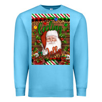 Ocean Blue Christmas Feeling Jolly Santa Premium Sweatshirt - Artiststas