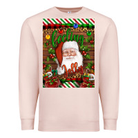 Pale Pink Christmas Feeling Jolly Santa Premium Sweatshirt - Artiststas