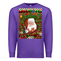 Purple Christmas Feeling Jolly Santa Premium Sweatshirt - Artiststas