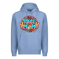 Colony Blue race mom with leopard and peace hand Premium Hoodie - AdoDesignShop