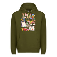 Army Green can't talk right now doing speech therapy stuff Premium Hoodie - MaliasSmallBusiness