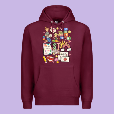 Can't Talk Right Now Doing Speech Therapy Stuff Premium Hoodie Designed By Maliassmallbusiness