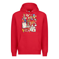 Red can't talk right now doing speech therapy stuff Premium Hoodie - MaliasSmallBusiness