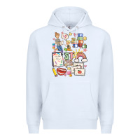 White can't talk right now doing speech therapy stuff Premium Hoodie - MaliasSmallBusiness